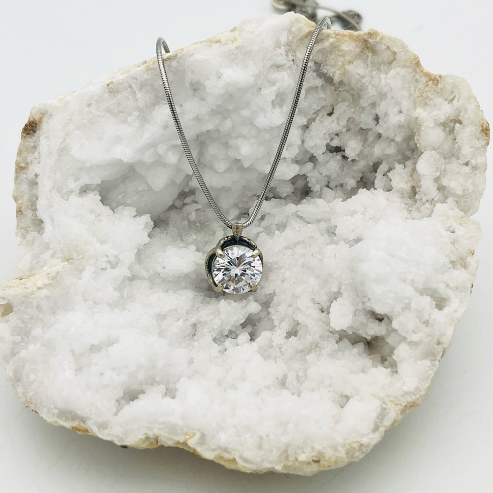 N1969 Retired Silpada Cubic Zirconia Necklace